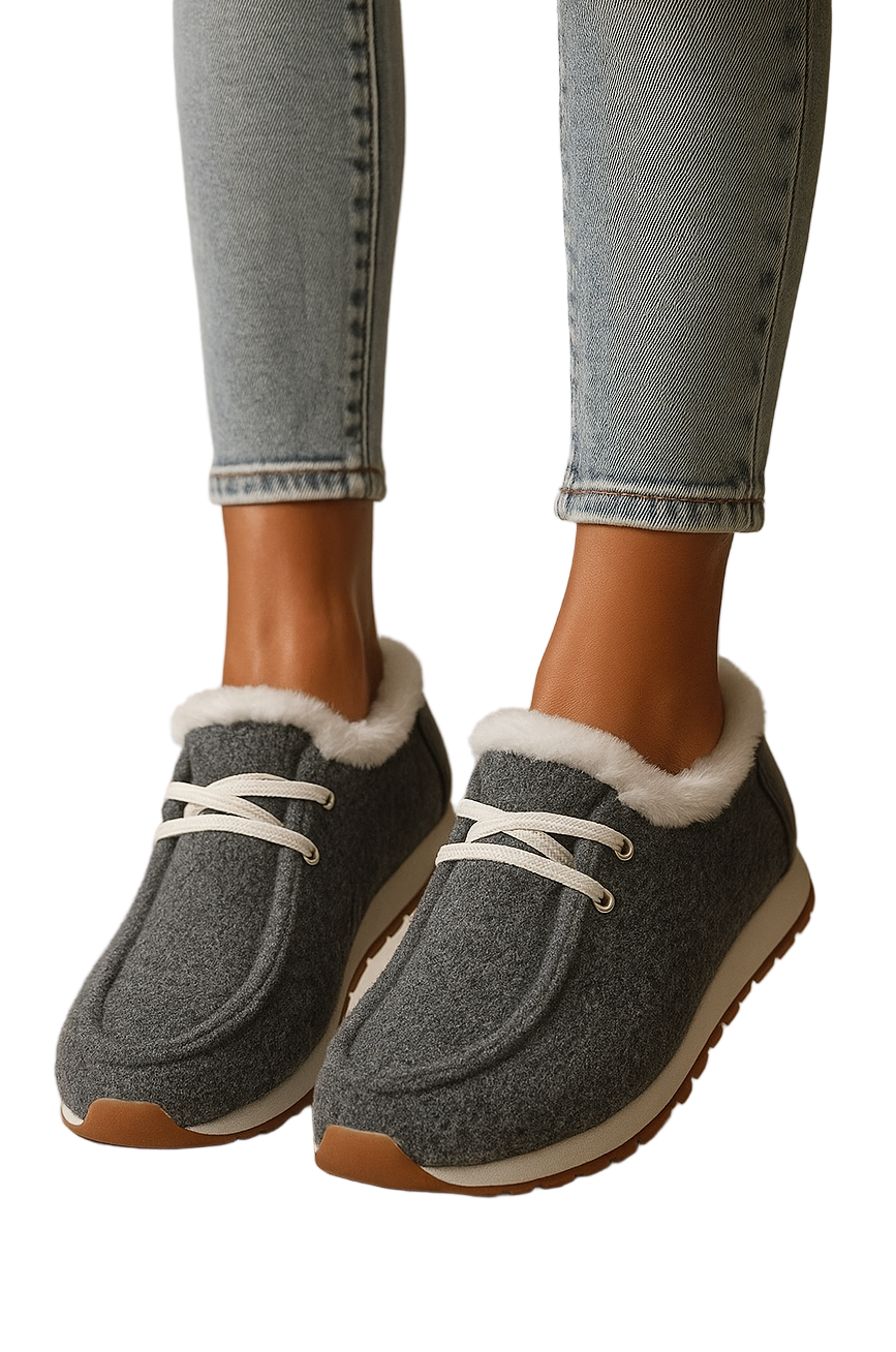 Détails chaussons confort maison